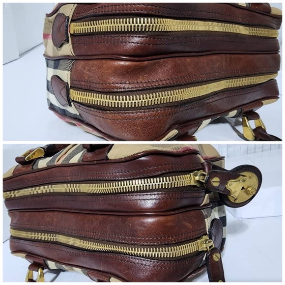 Authentic Burberry Nova Check Canvas and Leather Ashbury Knight Bag Beige/Brown - Picture 6 of 16